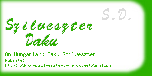 szilveszter daku business card